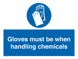 MP7544: Gloves must be when handling chemicals
