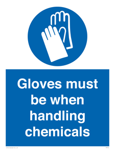 MP7544: Gloves must be when handling chemicals