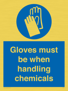 MP7544: Gloves must be when handling chemicals