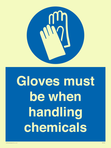 MP7544: Gloves must be when handling chemicals