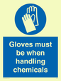 MP7544: Gloves must be when handling chemicals