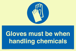 MP7544: Gloves must be when handling chemicals