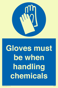 MP7544: Gloves must be when handling chemicals