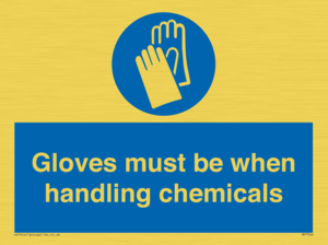 MP7544: Gloves must be when handling chemicals