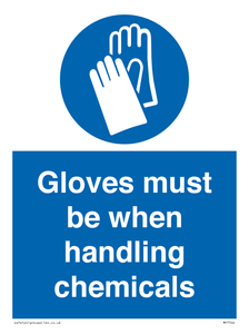 MP7544: Gloves must be when handling chemicals