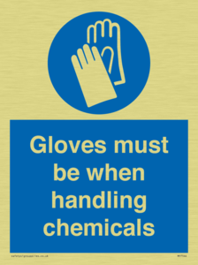 MP7544: Gloves must be when handling chemicals
