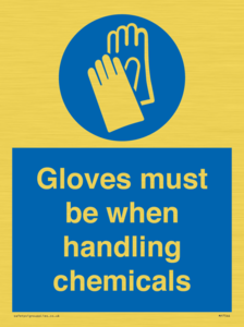 MP7544: Gloves must be when handling chemicals
