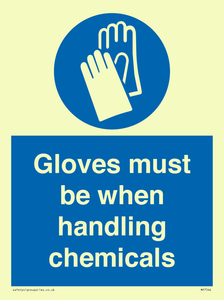 MP7544: Gloves must be when handling chemicals