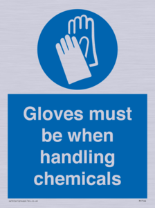 MP7544: Gloves must be when handling chemicals