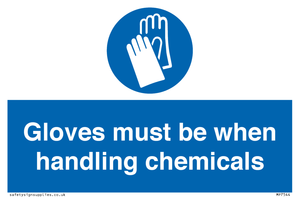 MP7544: Gloves must be when handling chemicals