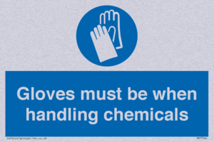 MP7544: Gloves must be when handling chemicals