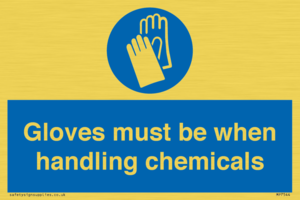 MP7544: Gloves must be when handling chemicals