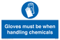 MP7544: Gloves must be when handling chemicals