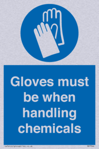 MP7544: Gloves must be when handling chemicals