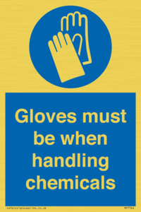 MP7544: Gloves must be when handling chemicals