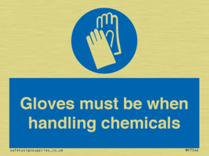 MP7544: Gloves must be when handling chemicals