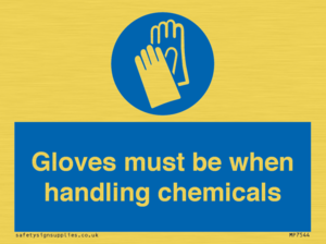 MP7544: Gloves must be when handling chemicals