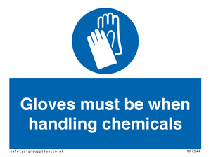 MP7544: Gloves must be when handling chemicals