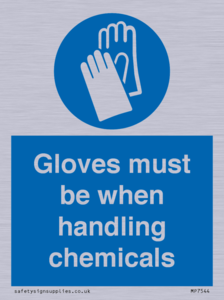 MP7544: Gloves must be when handling chemicals