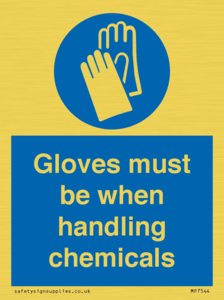 MP7544: Gloves must be when handling chemicals