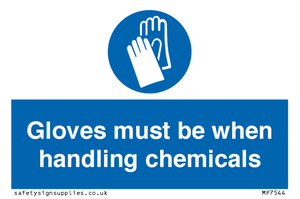 MP7544: Gloves must be when handling chemicals