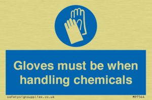 MP7544: Gloves must be when handling chemicals