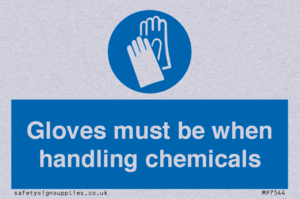 MP7544: Gloves must be when handling chemicals