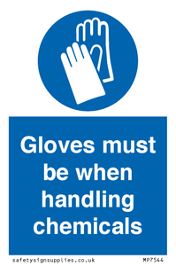 MP7544: Gloves must be when handling chemicals