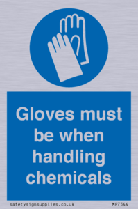 MP7544: Gloves must be when handling chemicals