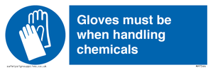 MP7544: Gloves must be when handling chemicals