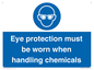 MP7545: Eye protection must be worn when handling chemicals