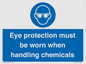 MP7545: Eye protection must be worn when handling chemicals