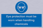 MP7545: Eye protection must be worn when handling chemicals