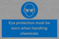 MP7545: Eye protection must be worn when handling chemicals