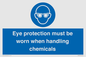 MP7545: Eye protection must be worn when handling chemicals