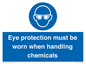 MP7545: Eye protection must be worn when handling chemicals