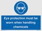 MP7545: Eye protection must be worn when handling chemicals