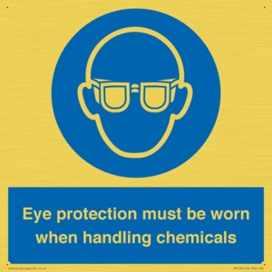 MP7545: Eye protection must be worn when handling chemicals