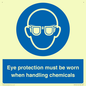 MP7545: Eye protection must be worn when handling chemicals