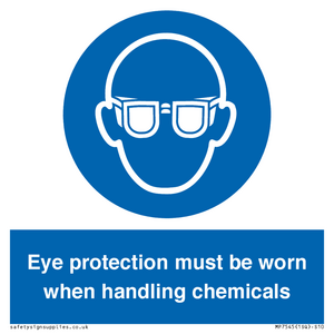 MP7545: Eye protection must be worn when handling chemicals