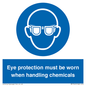 MP7545: Eye protection must be worn when handling chemicals