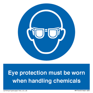 MP7545: Eye protection must be worn when handling chemicals