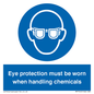 MP7545: Eye protection must be worn when handling chemicals