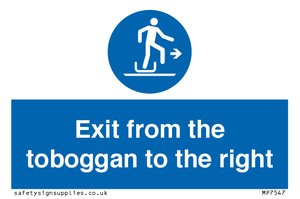 MP7547: Exit from the toboggan to the right