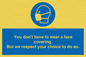 MP7558: You don't have to wear a face covering  But we respect your choice to do so
