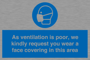 MP7559: As ventilation is poor, we kindly request you wear a face covering in this area