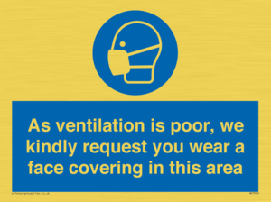 MP7559: As ventilation is poor, we kindly request you wear a face covering in this area