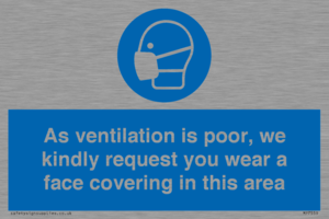 MP7559: As ventilation is poor, we kindly request you wear a face covering in this area