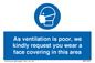 MP7559: As ventilation is poor, we kindly request you wear a face covering in this area