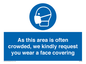 MP7560: As this area is often crowded, we kindly request you wear a face covering